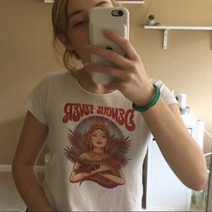 Cropped white Dengue Fever tee